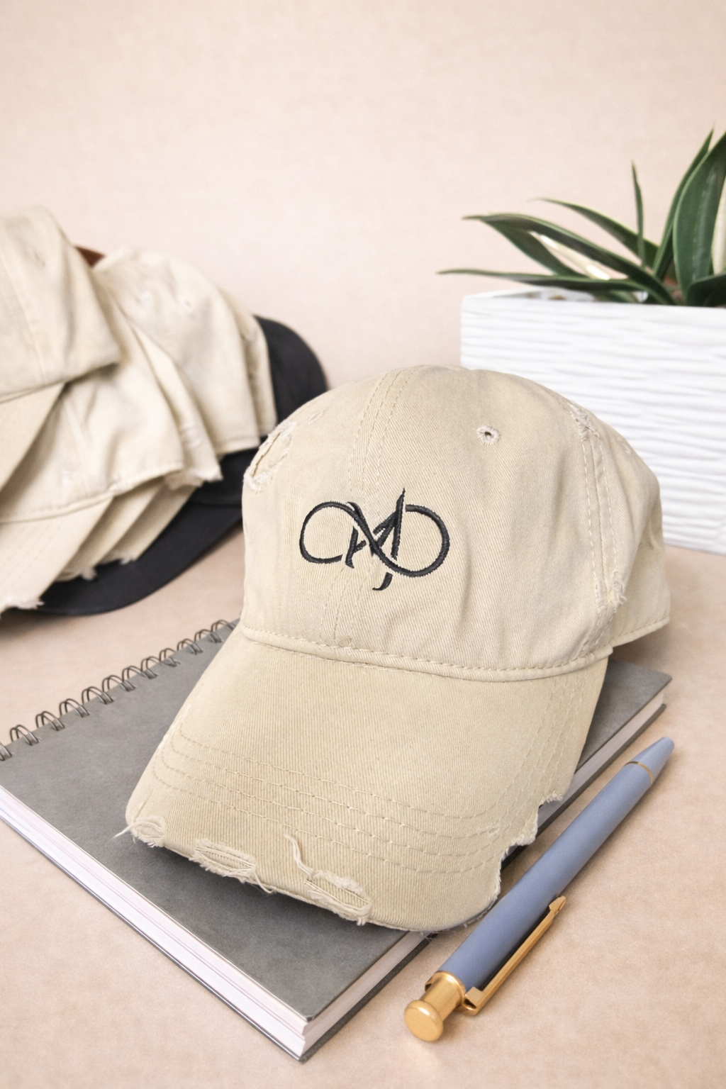 Distressed cap